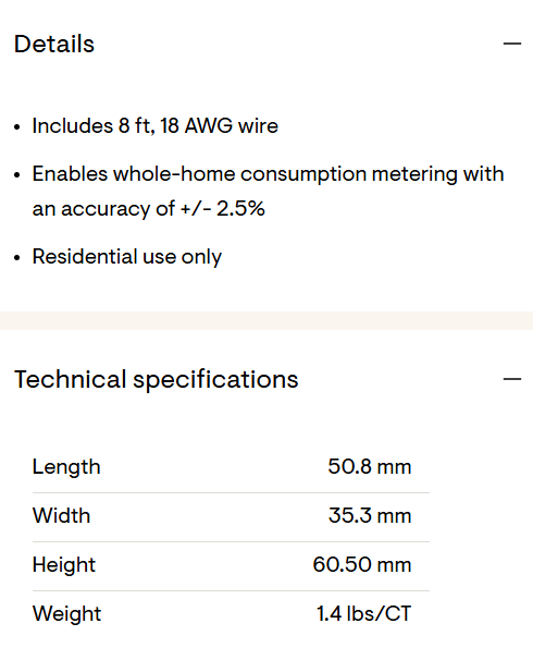 Enphase Consumption Current Transformers (pair)